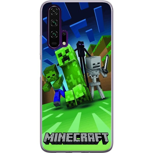 Honor 20 Pro  Läpinäkyvä kuori Minecraft Creeper mobilskal i klassisk grön pixelstil