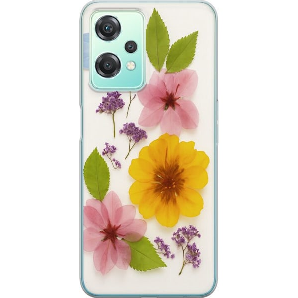 OnePlus Nord CE 2 Lite 5G Genomskinligt Skal Pressade blommor