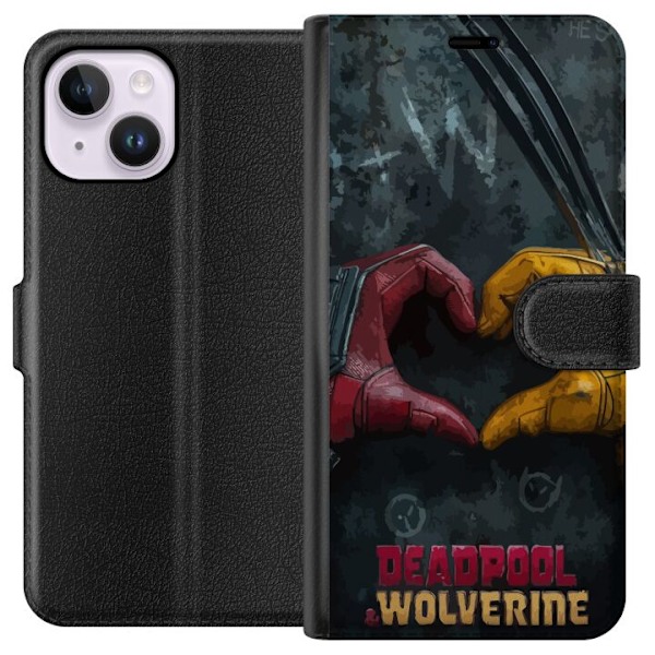 Apple iPhone 14 Plus Lompakkokotelo Wolverine Deadpool