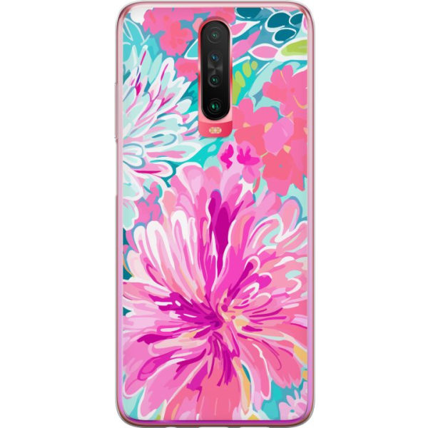 Xiaomi Redmi K30 Gennemsigtig cover Blomsterrebs