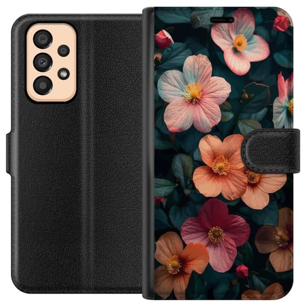 Kompatibelt Plånboksfodral till Samsung Galaxy A33 5G Blommor