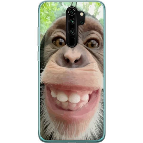 Xiaomi Redmi Note 8 Pro  Läpinäkyvä kuori Simpanssi Selfie Rauhallinen Graafinen Suunnittelu Apinan Aihe Suosittu Urban Art Tyyli