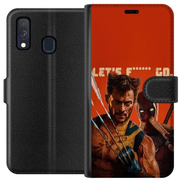 Kompatibelt Lommeboketui til Samsung Galaxy A40 Deadpool & Wolverine