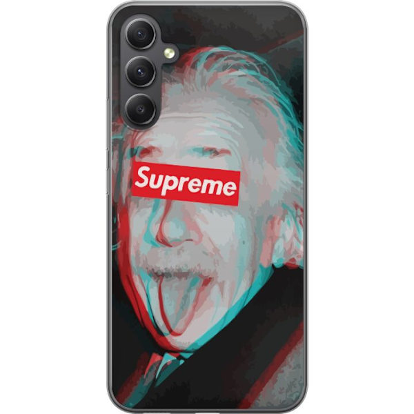 Samsung Galaxy A05s Läpinäkyvä kuori Supreme Albert Einstein 3D Motiivi Katumuoti Suunnittelu Suosittu Tiede Ikoni Kaupunkitaide