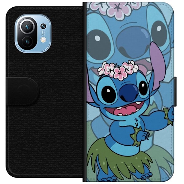 Xiaomi Mi 11 Tegnebogsetui Stitch under Stjernerne - Magisk Anime-stil