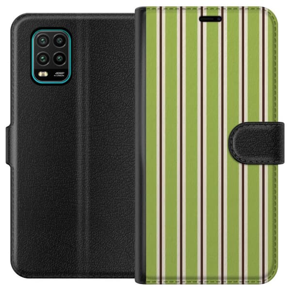 Kompatibel Tegnebogsetui til Xiaomi Mi 10 Lite 5G Matcha Stripe grøn