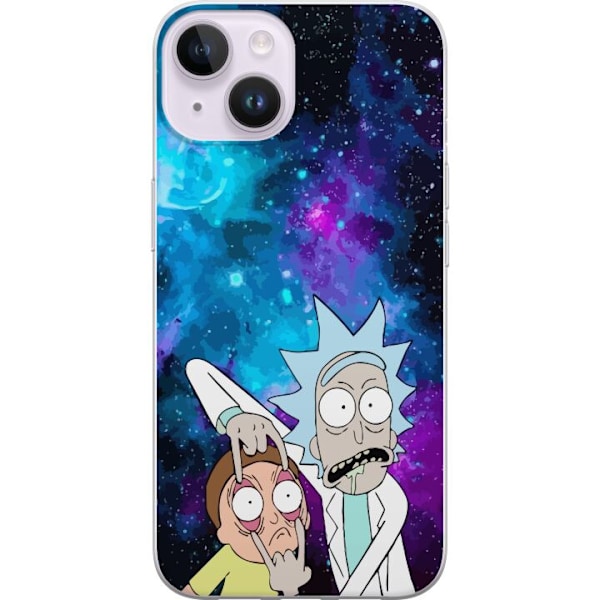 Apple iPhone 14 Läpinäkyvä kuori Rick ja Morty