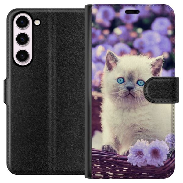 Kompatibelt Plånboksfodral till Samsung Galaxy S23+ Katt