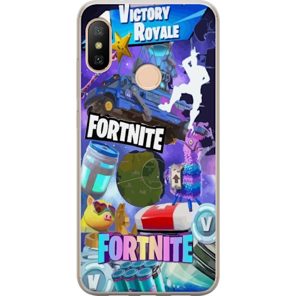 Xiaomi Redmi 6 Pro Gjennomsiktig deksel Fortnite