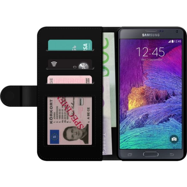 Samsung Galaxy Note 4 Lompakkokotelo Ei koskaan yksin