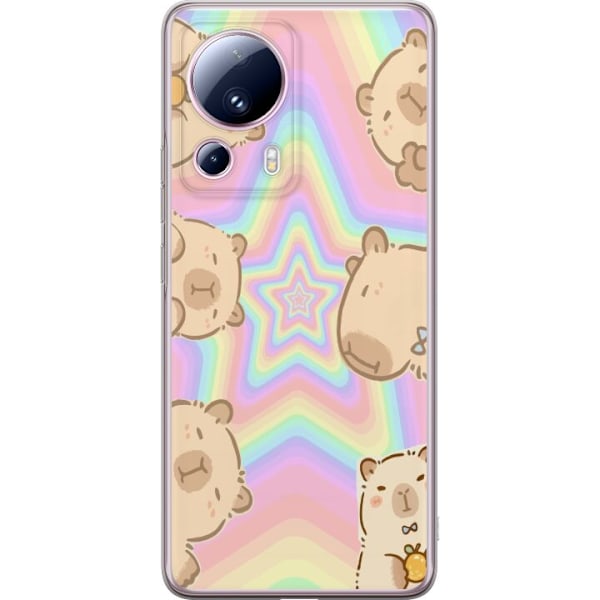 Xiaomi 13 Lite Läpinäkyvä kuori Kawaii Capybara Galaxy Söp