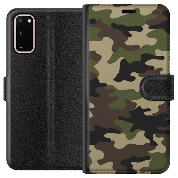 Samsung Galaxy S20 Lompakkokotelo Metsä camo