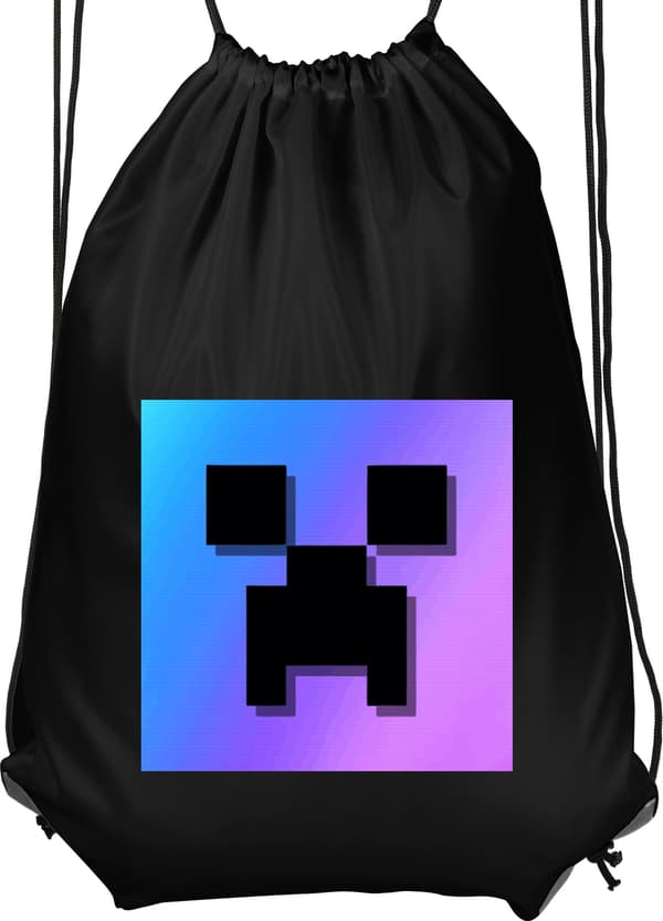 Gympapåse Svart Minecraft svart Barn