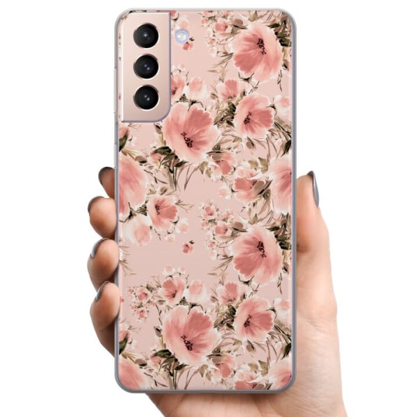 Samsung Galaxy S21+ 5G TPU Matkapuhelimen kuori Kukkia
