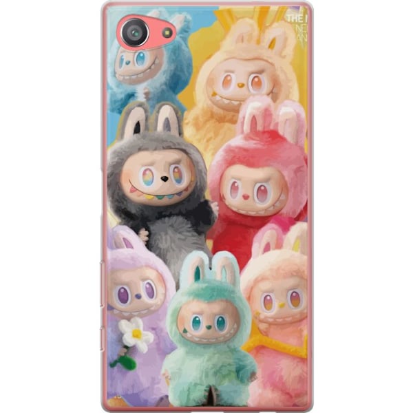 Sony Xperia Z5 Compact Genomskinligt Skal Labubu Sketch Style – Handritat monster i tusch