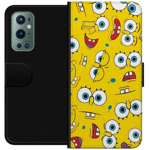 Kompatibel Tegnebogsetui til OnePlus 9 Pro SvampBob Firkant