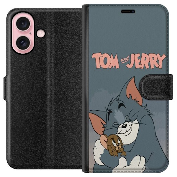 Apple iPhone 16 Plånboksfodral Tom och Jerry