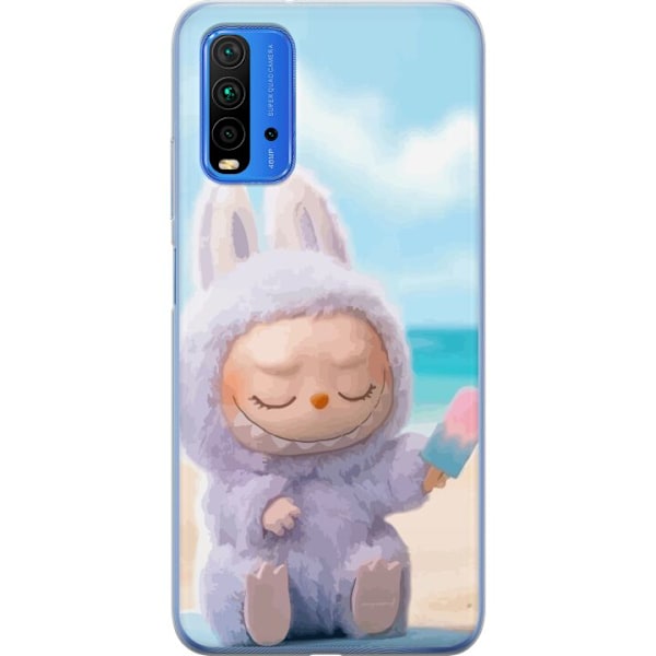 Xiaomi Redmi 9T Läpinäkyvä kuori Labubu Vaaleanpunainen Tunnelma