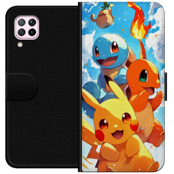 Huawei P40 lite Lompakkokotelo Pocket Creatures - innoittanut