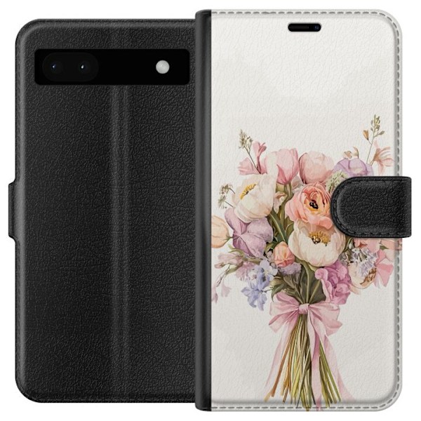 Google Pixel 6a Plånboksfodral Mobilskal med färgglad blombukett i romantisk stil