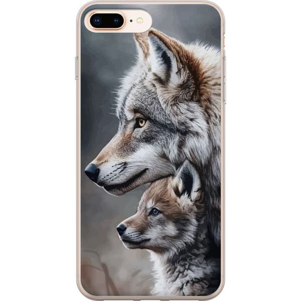 Kompatibel Mobilcover til Apple iPhone 8 Plus Ulve Vilde Ulv Dyr Mystik