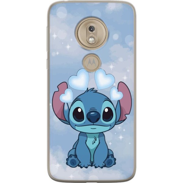 Motorola Moto G7 Play Gennemsigtig cover Stitch Hoppende Glæde - Sjovt Design til Gave