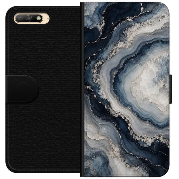 Kompatibelt Lommeboketui til Huawei Y6 (2018) Nattagat blå