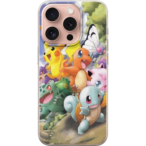 Apple iPhone 16 Pro Läpinäkyvä kuori Pokemon