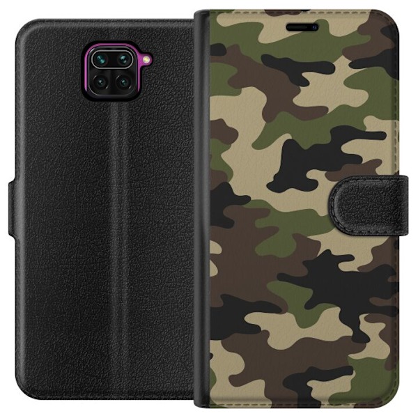 Xiaomi Redmi Note 9 Lompakkokotelo Sotilaallinen