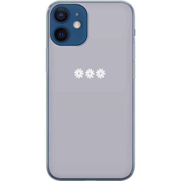 Apple iPhone 12  Läpinäkyvä kuori Lila Blomminimalismi - ty