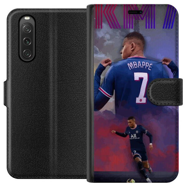 Sony Xperia 10 V Lompakkokotelo MAP Jalkapallo Design Graafinen Kuviointi Moderni Urheiluaihe Trendikäs Jalkapallo Suosittu Graafinen Tyyli Motiivi