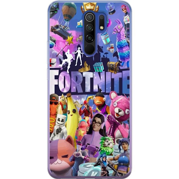 Xiaomi Redmi 9 Läpinäkyvä kuori Fortnite Ryhmä