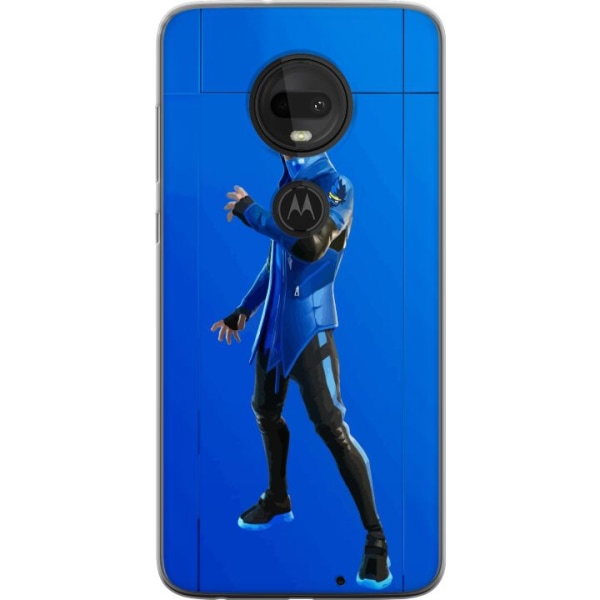 Motorola Moto G7 Läpinäkyvä kuori Fortnite - Ninja Blue