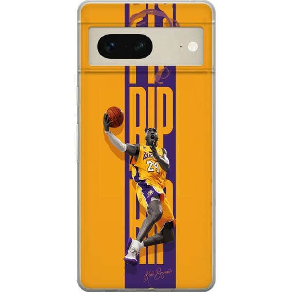 Kompatibelt Mobildeksel til Google Pixel 7 Kobe Bryant i Lakers-drakt under kraftfull dunk gul