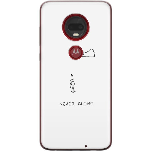 Motorola Moto G7 Plus Läpinäkyvä kuori Ei koskaan yksin
