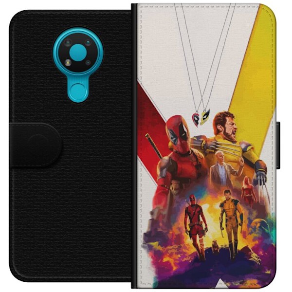 Nokia 3.4 Lommeboketui Wolverine Deadpool