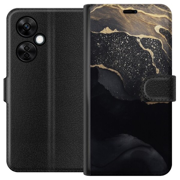 OnePlus Nord CE 3 Lite Plånboksfodral Svart guld abstrakt