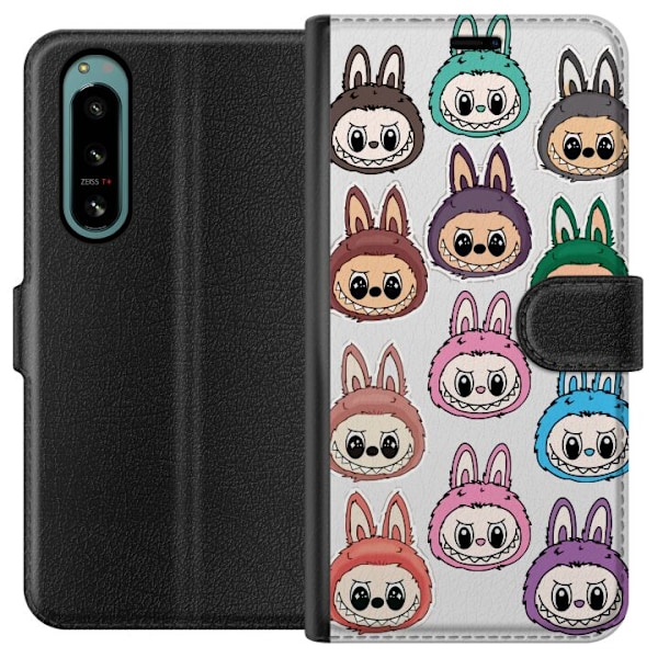 Sony Xperia 5 IV Lompakkokotelo Labubu Macaron Monster - Söp