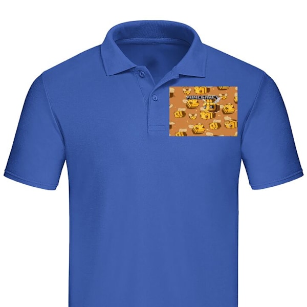 Poloshirt til Voksen | Elegant Poloshirt Minecraft Bi Blå Stor