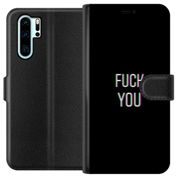 Kompatibelt Lommeboketui til Huawei P30 Pro Faen deg