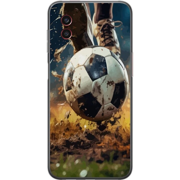 Samsung Galaxy Xcover6 Pro Läpinäkyvä kuori Jalkapallo