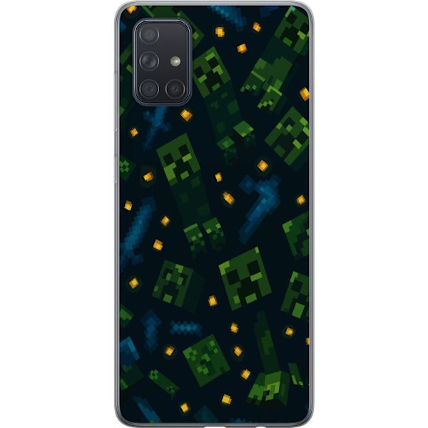 Samsung Galaxy A71 Läpinäkyvä kuori Minecraft Dungeons Mob