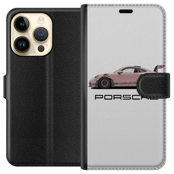 Apple iPhone 15 Pro Lompakkokotelo Porsche 911 Pink