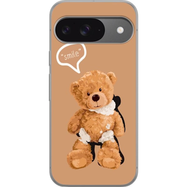 Google Pixel 9 Läpinäkyvä kuori Rikki teddy