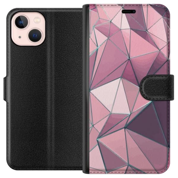 Kompatibelt Plånboksfodral till Apple iPhone 13 mini Rosa mönster