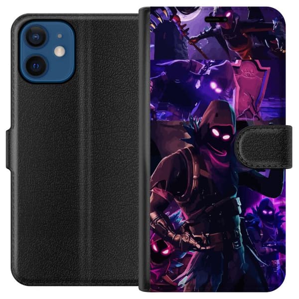 Kompatibel Tegnebogsetui til Apple iPhone 12 mini Fortnite Raven