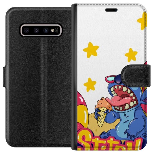 Kompatibelt Lommeboketui til Samsung Galaxy S10+ Stitch Glass