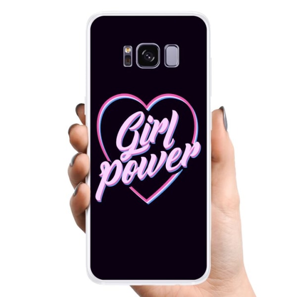 Samsung Galaxy S8 TPU Mobilskal Neon Girl Power