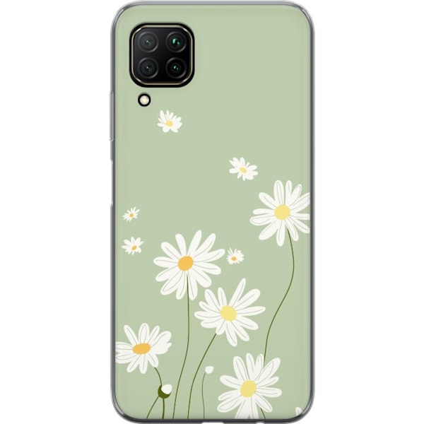 Huawei P40 lite Genomskinligt Skal Prästkragar – blommigt mönster i svensk sommarstil