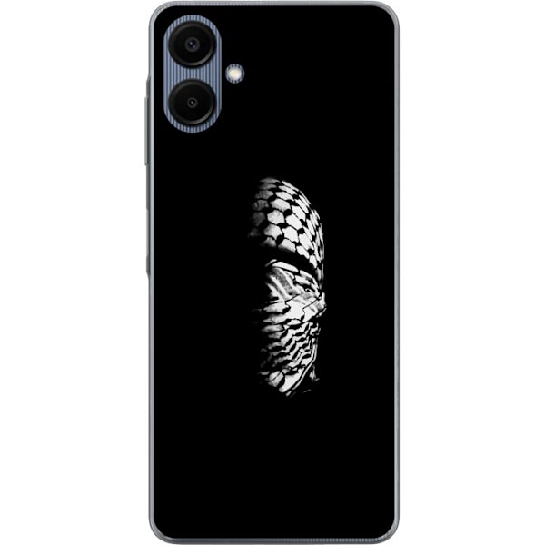 Samsung Galaxy A06 Gennemsigtig cover Keffiyeh-mønster - klassisk sort-hvid palæstinensisk tørklæde med kulturel betydning